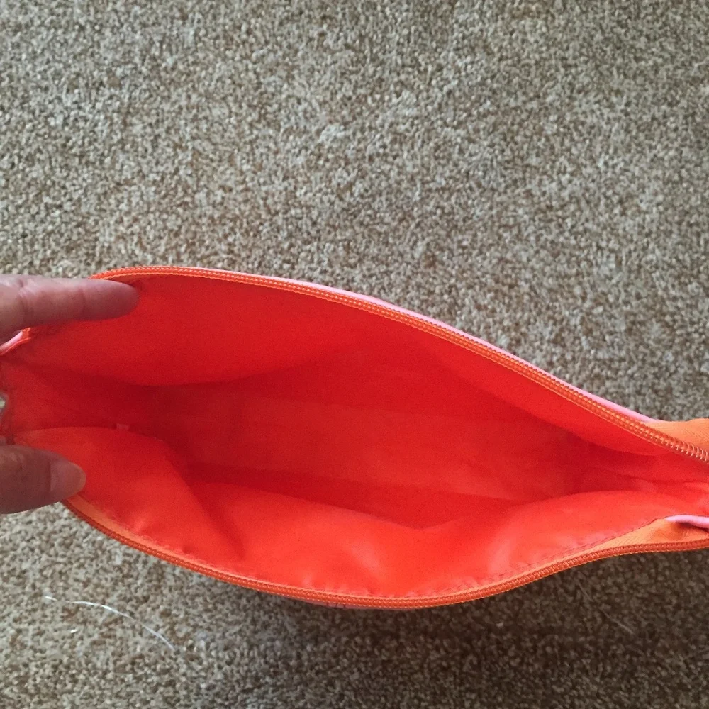 Rectangle tangerine make-up bag